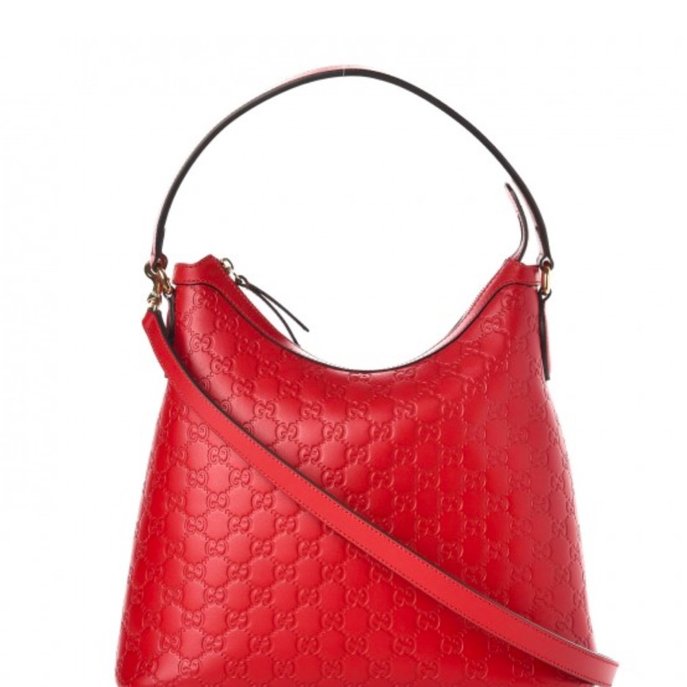 Authentic Red Leather Gucci Linea Bag never used NWT